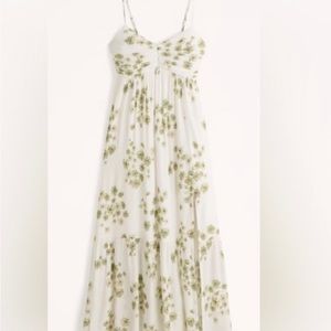 Abercrombie Ruched Babydoll Maxi Dress